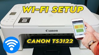 Canon Pixma TS3122  How to Setup the WiFi iPhone amp Android Wireless Connection [upl. by Adnirolc]