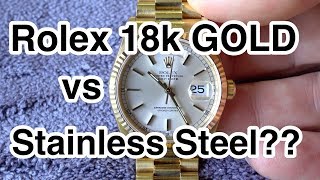 Rolex Gold vs Stainless Steel in 4k UHD [upl. by Marielle]