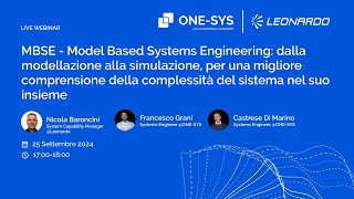 MBSE  Model Based Systems Engineering dalla modellazione alla simulazione [upl. by Sukcirdor]