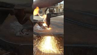 The hole with gas cutter hand gas cutting tipsshortvideo shortvideo [upl. by Silvers]