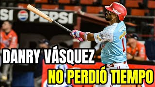 Danry Vásquez debuta con Cardenales con HR  Águilas rompe su maleficio contra Leones [upl. by Atteras419]