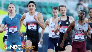 Bryce Hoppel wins 800m title Brandon Miller dives for last spot on Worlds team  NBC Sports [upl. by Imoyaba]