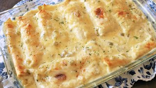 Easy White Chicken Enchilada Casserole [upl. by Kcirtemed]