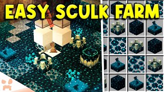 MINECRAFT SCULK XP  BLOCK FARM TUTORIAL  Automatic  Efficient [upl. by Maggy]