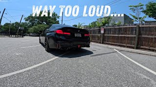 REACTIONS TO MAX BURBLES ON MY TUNED BMW 540I [upl. by Yardley]