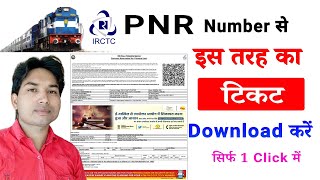 Pnr number se original ticket kaise download kare  Pnr se ticket kaise nikale  train ticket [upl. by Ibbetson]