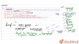 Fill in blanks  a ��� Has smallest number of organisms with maximum number [upl. by Wimsatt]