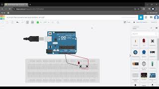 A circuit that contains two push buttons an LED using Tinkercad [upl. by Antebi]