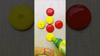 satisfying circle coins with red yollow😍 youtubeshort satisfyingart [upl. by Hersh500]