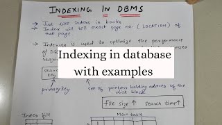 Indexing In DBMS  Why Indexing is used  With Examples  Basics 12 [upl. by Lishe558]