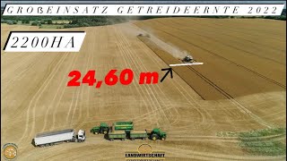 Großeinsatz Getreideernte ganze 2200ha GersteRoggen amp Raps liegen 2022 vor uns 2 Claas Lexion 8700 [upl. by Munniks]