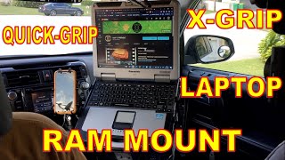 RAM MOUNT XGRIP QUICKGRIP amp LAPTOP INSTALL TIPS  PRODUCT REVIEW [upl. by Atinal]