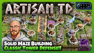 Classic Tower Defense With a Maze Building Twist  Artisan TD [upl. by Atsejam]