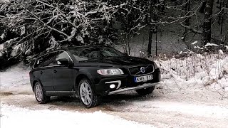 Volvo XC70 offroad Winter AWD test Winter drive uphill [upl. by Asilak156]