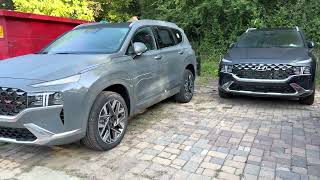 Hampton Gray vs Portofino Gray vs Calypso Red 2023 Hyundai Santa Fe Calligraphy [upl. by Apps]