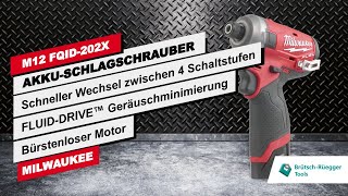 MILWAUKEE M12 FQID ® Akku Schlagschrauber  leise und hält die Leistung unter Last konstant [upl. by Arabelle]