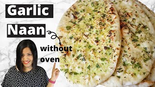 Vegan Garlic Naan Recipe without Oven  Soft [upl. by Wight809]