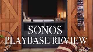 Sonos PLAYBASE Wireless Soundbase Speaker Review [upl. by Yduj534]