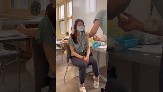 Getting vaccinated vaccination nurselife dayinmylife [upl. by Neelyam]