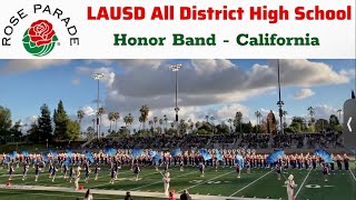 Rose Parade Bandfest 2024  LAUSD All District High School Honor Band [upl. by Nauqe28]