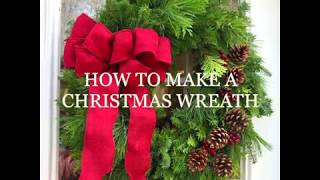 Learn How to Make A Christmas Wreath Using Fresh Evergreens  Harbor Farm Christmas Wreaths [upl. by Zolnay]