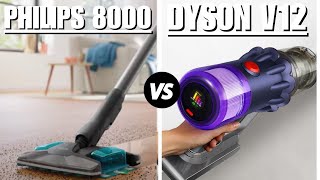 Dyson v12 vs Philips 8000  Which One Is Better Specs Comparison [upl. by Cyrus29]