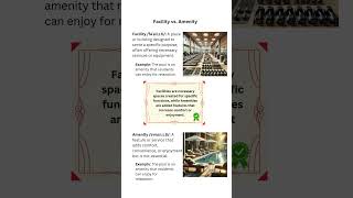 Facility vs Amenity Learn the Difference [upl. by Salita]