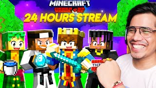 FINALE  24 Hrs MINECRAFT HARDCORE IRL MARATHON STREAM [upl. by Ogg]