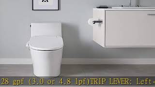 KOHLER Veil OnePiece Skirted Toilet Dual Flush Elongated Bowl Skirted Trapway White Slow Clos [upl. by Rowen]