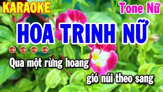 Karaoke Hoa Trinh Nữ Tone Nữ Rumba Dễ Hát  Nhạc Sống Hải Tiên [upl. by Asreht]