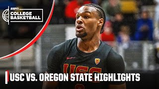 Bronny James SEASONHIGH 15 PTS USC Trojans vs Oregon State Beavers  ESPN College Basketball [upl. by Prescott]