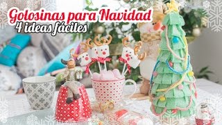 Golosinas para Navidad 4 ideas fáciles  Quiero Cupcakes [upl. by Demona318]