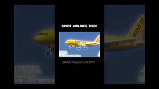 Spirit Airlines then aviation mechagodzilla spiritairlines shorts [upl. by Novaelc430]