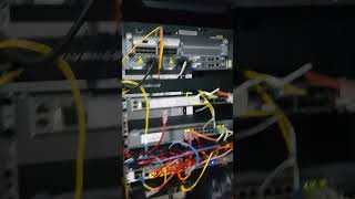 Server Room network isp internet infrastructure it computer technical router swith cable [upl. by Chita]