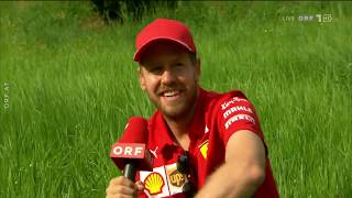 Styrian GP 2020 Sebastian Vettel interview German [upl. by Sherurd268]