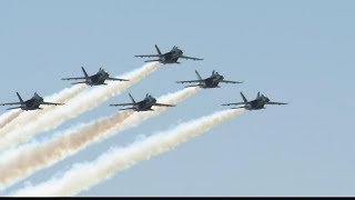 Blue Angels return to Chesterfield for Spirit of St Louis Air Show [upl. by Yulma]