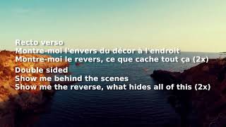 Paradis  Recto Verso  English Lyrics French Paroles quotDouble Sidedquot [upl. by Llewkcor164]