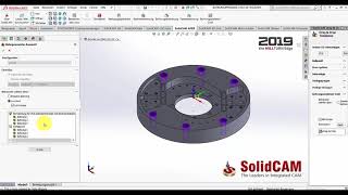 SolidCAM2019 – Bohrungsassistent CAM Verbesserte Auswahl [upl. by Airamak]