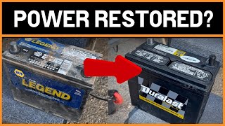 Out with the old in with the new RV  Travel  battery replacement [upl. by Evadnee]