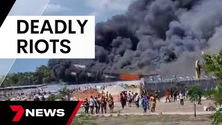 Papua New Guineas capital dangerous following deadly riots in Port Moresby  7 News Australia [upl. by Ninazan35]