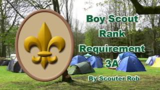 BSA SCOUT RANK REQUIREMENT 3A [upl. by Ennaej]