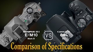 Olympus OMD EM10 Mark IV vs Canon EOS Rebel SL2 A Comparison of Specifications [upl. by Sadie]