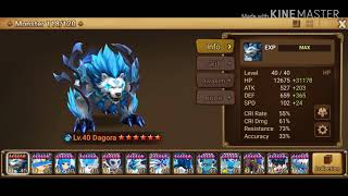 Louise 2A Dagora Diana runes and stat Summoners War DPWU [upl. by Tehc]