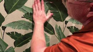 How To Hang Unpasted Fabric Wallpaper Hollister  Florida Mall [upl. by Yemerej]