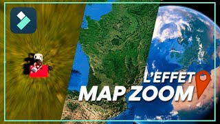 Comment créer l’effet MAP ZOOM  TUTO Montage Filmora [upl. by Lucey]