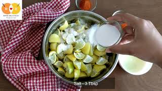 Lemon Pickle Recipe How to make easy lime pickle at home Nimbu ka achar [upl. by Dorehs947]