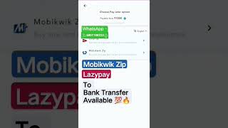 Lazypay to bank transfer how to withdrawal money 100 [upl. by Nnel]