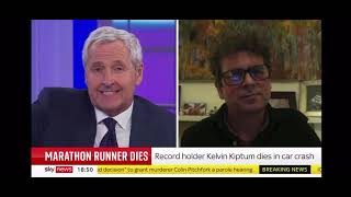 Sky News interview with Adharanand Finn reflecting on the death of Kelvin Kiptum [upl. by Alroy]