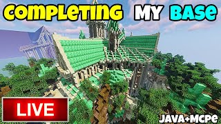 Trying to Complete My Base in Miinecraft Hardcore Live [upl. by Annalee127]