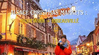 christmas markets in alsace  ribeauvillé  riquewihr 🇫🇷 [upl. by Anaik]